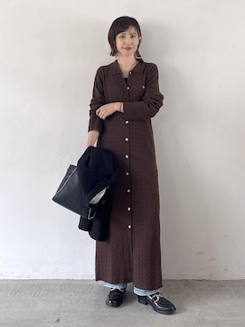 「アイテム（ワンピース/ドレス）」を使った、_ichiさん（レディース・154cm・30代）の秋コーディネート