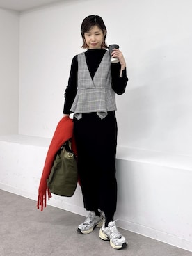 「アイテム（マフラー）」を使った、_ichiさん（レディース・154cm）の秋コーディネート