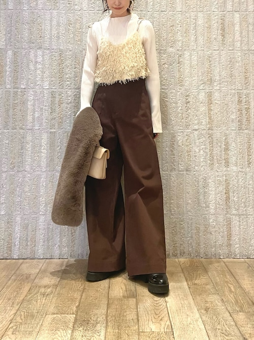 セール】【洗える】微起毛バギーパンツ（スラックス）｜VIS（ビス）の