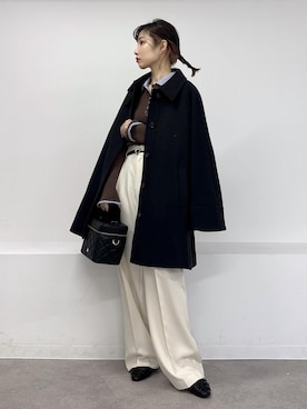「アイテム（チェスターコート）」を使った、_ichiさん（レディース・154cm）の秋コーディネート