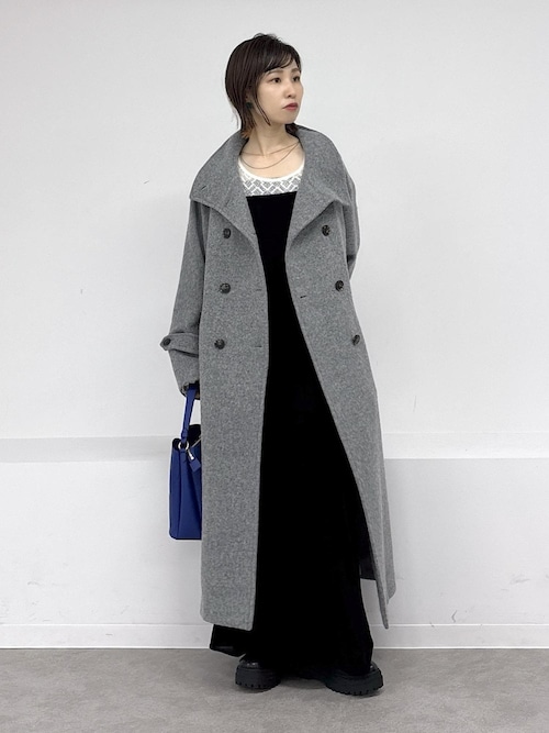 voaaov 尾州ロングコート VOAAOV 尾州ウールビッグコート Gray - BISHOOL,Edwina Horl,My