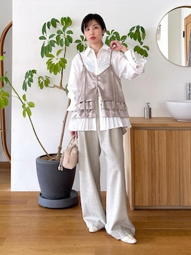 「アイテム（キャミソール）」を使った、_ichiさん（レディース・154cm・30代）の秋コーディネート