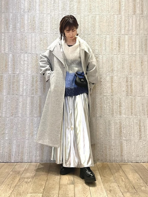 パームツリー 新品 ビズ 毛混シャギーロングコート BVO43020 静電気防止】2WAY毛混シャギーロングコート[品番：VISW0037524]｜VIS