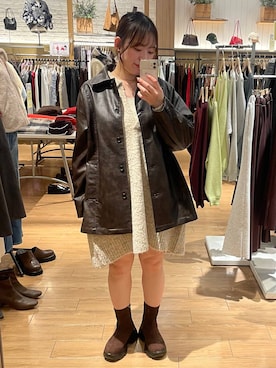 「アイテム（カバーオール）」を使った、kumadayoooさん（レディース・158cm）の秋コーディネート