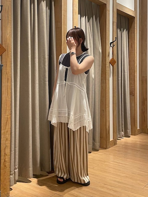 LOWRYS FARM｜2WAYコットンレースミニワンピース | Rakuten