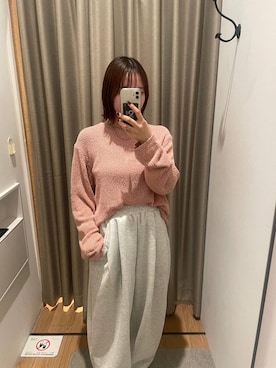 「ピンク」｜「アイテム（スウェットパンツ）」を使った、kumadayoooさん（レディース・158cm・20代）の秋コーディネート