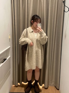 「LOWRYS FARM（ローリーズファーム）のアイテム（ワンピース）」を使った、kumadayoooさん（レディース・158cm）の秋コーディネート