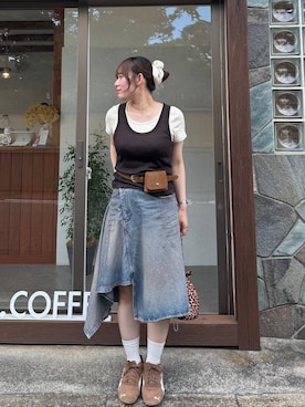 kumadayoooさん（レディース・158cm）の夏コーディネート