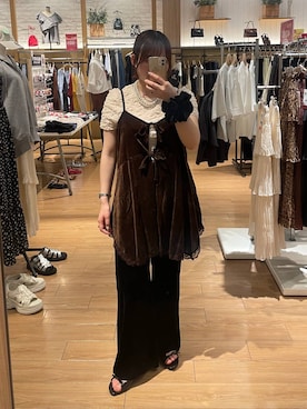 「アイテム（シュシュ）」を使った、kumadayoooさん（レディース・158cm）の夏コーディネート