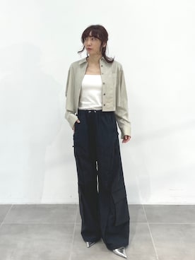 「PUBLIC TOKYO（パブリックトウキョウ）のアイテム（シャツ/ブラウス）」を使った、PUBLIC TOKYO STAFFさん（レディース・160cm）の春コーディネート