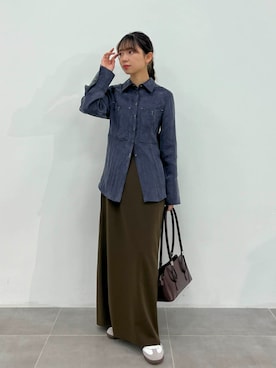 「PUBLIC TOKYO（パブリックトウキョウ）のアイテム（シャツ/ブラウス）」を使った、PUBLIC TOKYO STAFFさん（レディース・156cm）の冬コーディネート