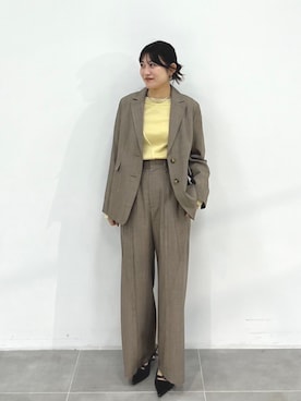 「PUBLIC TOKYO（パブリックトウキョウ）のアイテム（ジャケット/アウター）」を使った、PUBLIC TOKYO STAFFさん（レディース・155cm）の春コーディネート