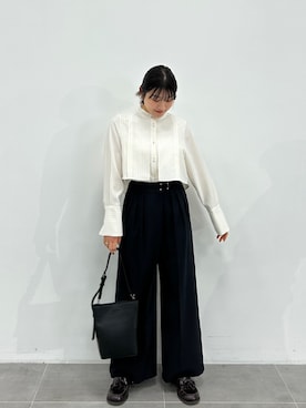 「PUBLIC TOKYO（パブリックトウキョウ）のアイテム（シャツ/ブラウス）」を使った、PUBLIC TOKYO STAFFさん（レディース・155cm）の冬コーディネート