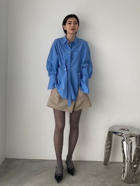「アイテム（シャツ/ブラウス）」を使った、PUBLIC TOKYO STAFFさん（レディース・170cm）の春コーディネート