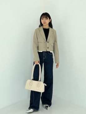 「PUBLIC TOKYO（パブリックトウキョウ）のアイテム（ジャケット/アウター）」を使った、PUBLIC TOKYO STAFFさん（レディース・156cm）の冬コーディネート