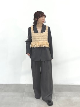 「PUBLIC TOKYO（パブリックトウキョウ）のアイテム（ジャケット/アウター）」を使った、PUBLIC TOKYO STAFFさん（レディース・160cm）の春コーディネート