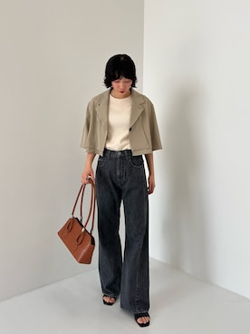 「PUBLIC TOKYO（パブリックトウキョウ）のアイテム（ジャケット/アウター）」を使った、PUBLIC TOKYO STAFFさん（レディース・160cm）の夏コーディネート