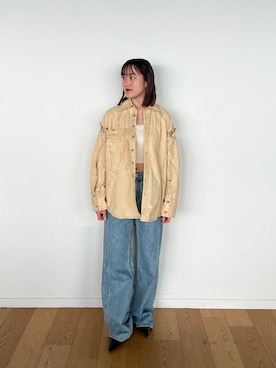「スリットシャツ」｜PUBLIC TOKYO STAFFさん（レディース・153cm）の春コーディネート