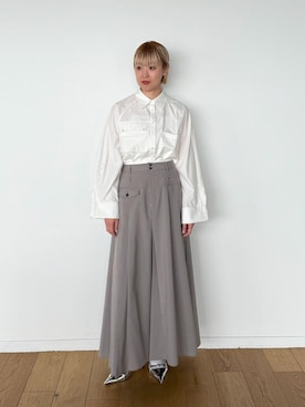 「PUBLIC TOKYO（パブリックトウキョウ）のアイテム（シャツ/ブラウス）」を使った、PUBLIC TOKYO STAFFさん（レディース・165cm）の春コーディネート