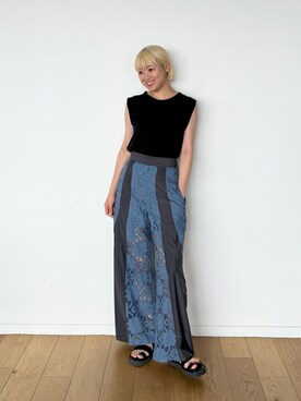 「PUBLIC TOKYO（パブリックトウキョウ）のアイテム（シャツ/ブラウス）」を使った、PUBLIC TOKYO STAFFさん（レディース・165cm）の春コーディネート