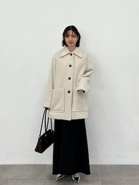 「PUBLIC TOKYO（パブリックトウキョウ）のアイテム（ジャケット/アウター）」を使った、PUBLIC TOKYO STAFFさん（レディース・163cm）の冬コーディネート