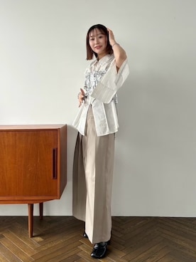 「スリットシャツ」｜PUBLIC TOKYO STAFFさん（レディース・158cm）の冬コーディネート