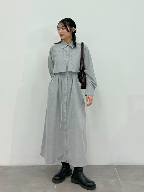 セール】スイッチポケットシャツワンピ（シャツワンピース）｜PUBLIC