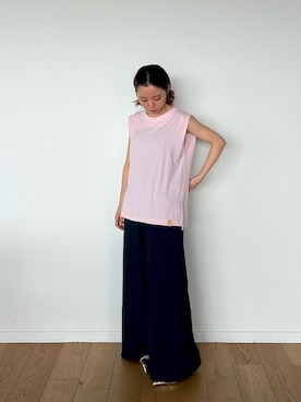 「PUBLIC TOKYO（パブリックトウキョウ）のアイテム（シャツ/ブラウス）」を使った、PUBLIC TOKYO STAFFさん（レディース・153cm）の春コーディネート