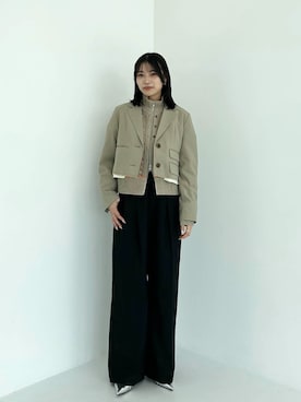 「PUBLIC TOKYO（パブリックトウキョウ）のアイテム（ジャケット/アウター）」を使った、PUBLIC TOKYO STAFFさん（レディース・154cm）の冬コーディネート