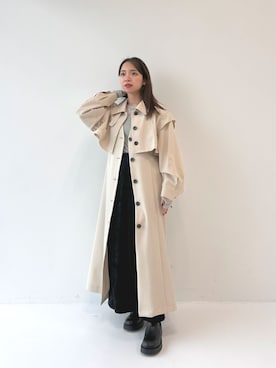 「PUBLIC TOKYO（パブリックトウキョウ）のアイテム（ジャケット/アウター）」を使った、PUBLIC TOKYO STAFFさん（レディース・155cm）の秋コーディネート