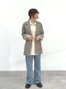 「PUBLIC TOKYO（パブリックトウキョウ）のアイテム（ジャケット/アウター）」を使った、PUBLIC TOKYO STAFFさん（レディース・160cm）の春コーディネート
