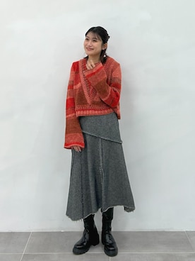 「カットオフ」｜PUBLIC TOKYO STAFFさん（レディース・155cm）の秋コーディネート