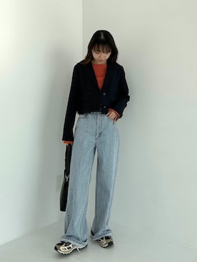 「PUBLIC TOKYO（パブリックトウキョウ）のアイテム（ジャケット/アウター）」を使った、PUBLIC TOKYO STAFFさん（レディース・156cm）の冬コーディネート