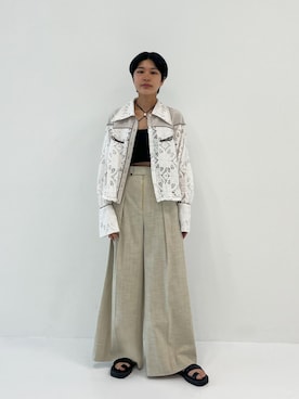 「PUBLIC TOKYO（パブリックトウキョウ）のアイテム（シャツ/ブラウス）」を使った、PUBLIC TOKYO STAFFさん（レディース・162cm）の夏コーディネート