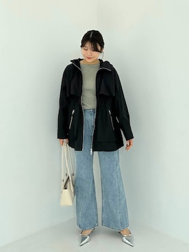 「PUBLIC TOKYO（パブリックトウキョウ）のアイテム（ブルゾン）」を使った、PUBLIC TOKYO STAFFさん（レディース・155cm）の冬コーディネート