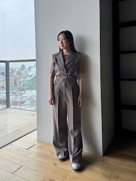 「PUBLIC TOKYO（パブリックトウキョウ）のアイテム（オールインワン・サロペット）」を使った、PUBLIC TOKYO STAFFさん（レディース・152cm）の春コーディネート