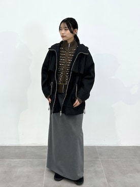 「PUBLIC TOKYO（パブリックトウキョウ）のアイテム（ブルゾン）」を使った、PUBLIC TOKYO STAFFさん（レディース・154cm）の冬コーディネート
