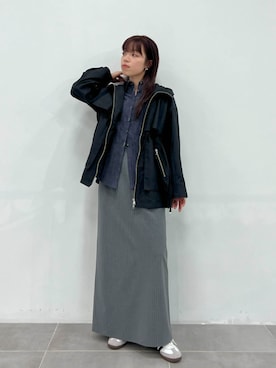 「PUBLIC TOKYO（パブリックトウキョウ）のアイテム（ブルゾン）」を使った、PUBLIC TOKYO STAFFさん（レディース・166cm）の冬コーディネート