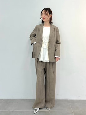 「PUBLIC TOKYO（パブリックトウキョウ）のアイテム（ジャケット/アウター）」を使った、PUBLIC TOKYO STAFFさん（レディース・163cm）の春コーディネート