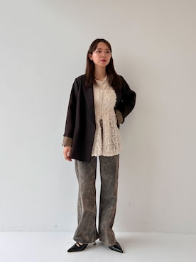 「PUBLIC TOKYO（パブリックトウキョウ）のアイテム（ジャケット/アウター）」を使った、PUBLIC TOKYO STAFFさん（レディース・156cm）の秋コーディネート