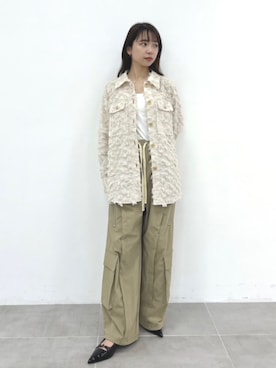 「PUBLIC TOKYO（パブリックトウキョウ）のアイテム（シャツ/ブラウス）」を使った、PUBLIC TOKYO STAFFさん（レディース・156cm）の春コーディネート