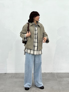 「PUBLIC TOKYO（パブリックトウキョウ）のアイテム（ブルゾン）」を使った、PUBLIC TOKYO STAFFさん（レディース・160cm）の秋コーディネート