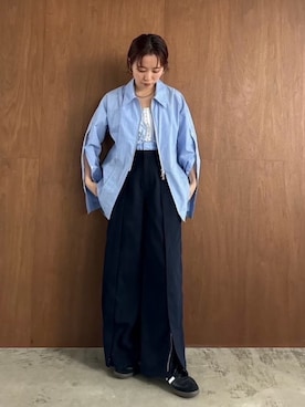 「PUBLIC TOKYO（パブリックトウキョウ）のアイテム（シャツ/ブラウス）」を使った、PUBLIC TOKYO STAFFさん（レディース・152cm）の冬コーディネート