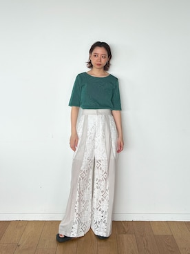 「PUBLIC TOKYO（パブリックトウキョウ）のアイテム（シャツ/ブラウス）」を使った、PUBLIC TOKYO STAFFさん（レディース・153cm）の春コーディネート