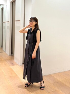 「綺麗めコーデ」｜「アイテム（シャツワンピース）」を使った、PUBLIC TOKYO STAFFさん（レディース・155cm）の夏コーディネート