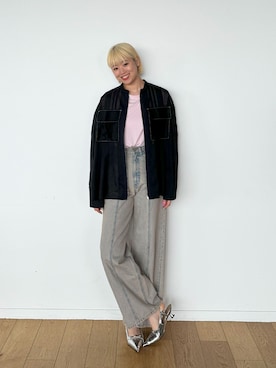 「PUBLIC TOKYO（パブリックトウキョウ）のアイテム（シャツ/ブラウス）」を使った、PUBLIC TOKYO STAFFさん（レディース・165cm）の春コーディネート