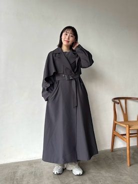 「PUBLIC TOKYO（パブリックトウキョウ）のアイテム（トレンチコート）」を使った、PUBLIC TOKYO STAFFさん（レディース・158cm）の春コーディネート