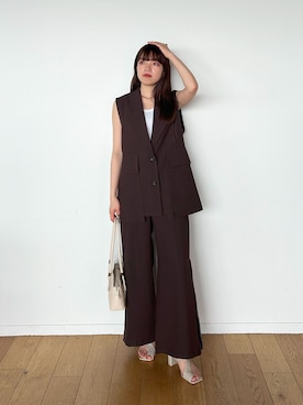 「PUBLIC TOKYO（パブリックトウキョウ）のアイテム（シャツ/ブラウス）」を使った、PUBLIC TOKYO STAFFさん（レディース・166cm）の春コーディネート