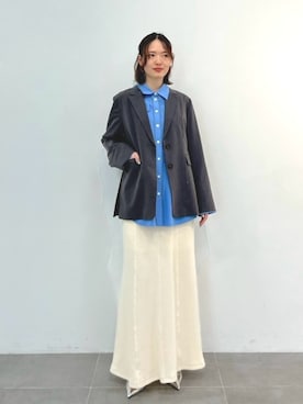「PUBLIC TOKYO（パブリックトウキョウ）のアイテム（ジャケット/アウター）」を使った、PUBLIC TOKYO STAFFさん（レディース・163cm）の春コーディネート