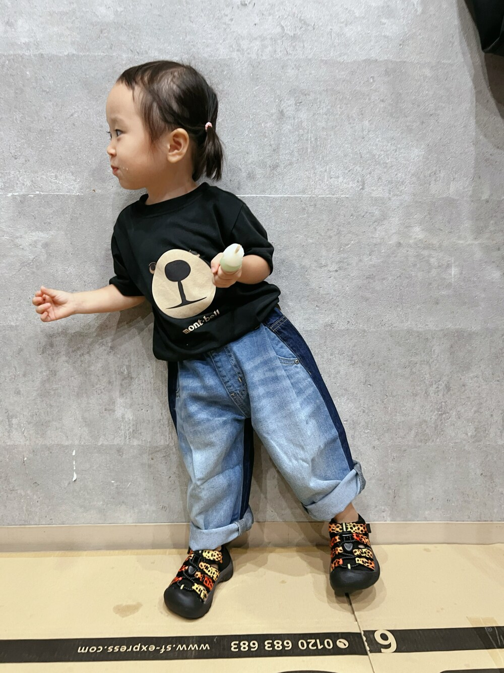 「夏休み」｜「MARKEY'Sのアイテム（デニムパンツ、ブルー系）」を使った、maimaiさん（キッズ・90cm）の夏コーディネートの1枚目の写真